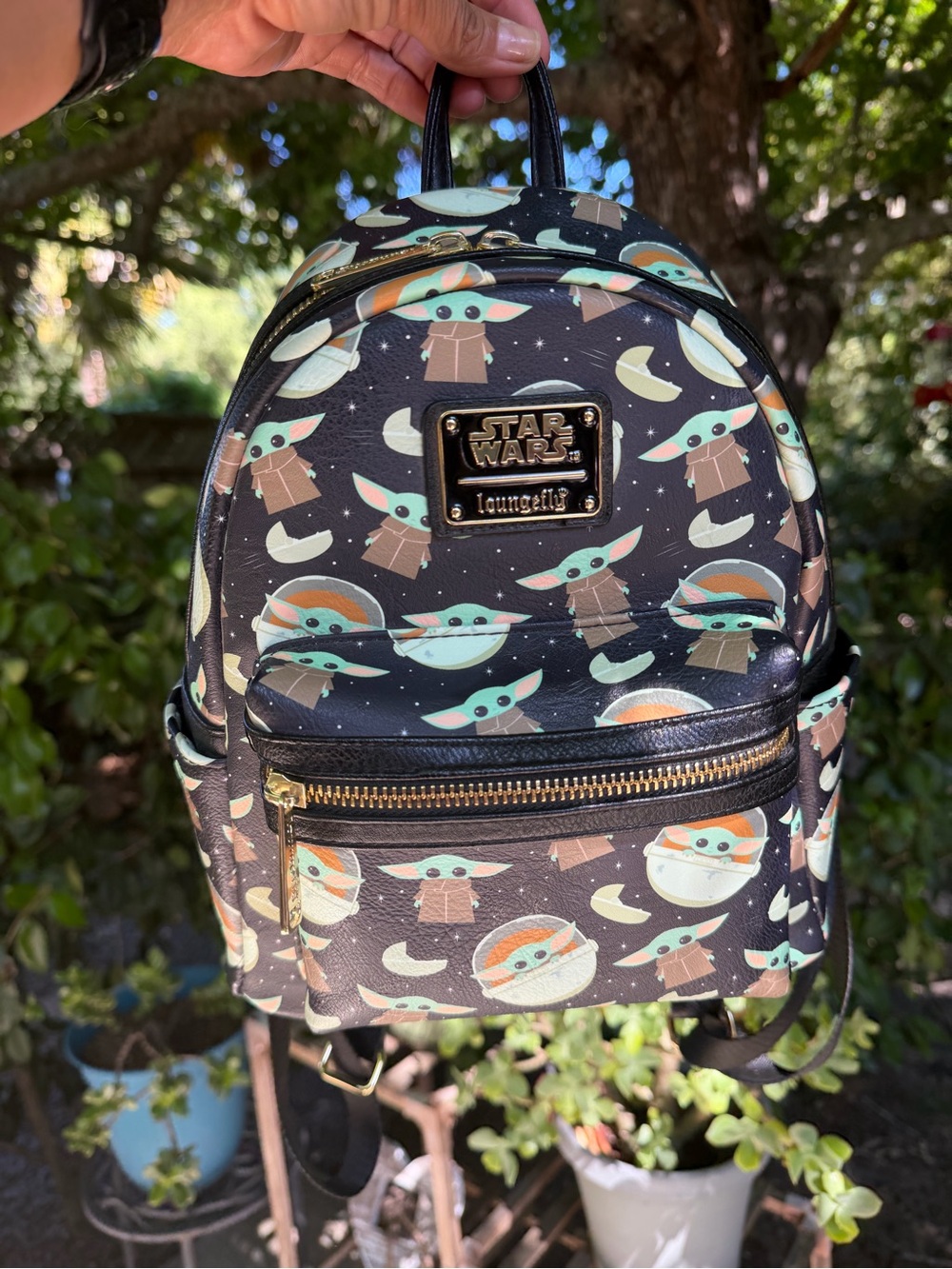 Star Wars Loungefly The Child (Grogu) Black Mini Backpack